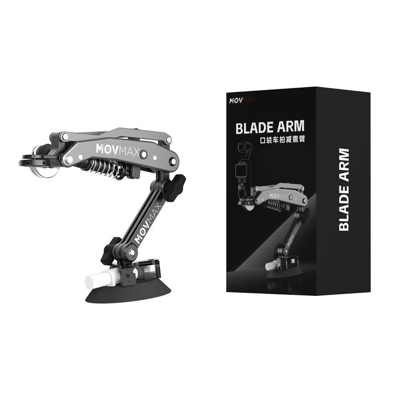 MOVMAX Blade Arm Car Accessories Camera Phone Suction Mount Camera Shock Mount for Phone Camerasfor DJI Pocket 3, Insta 360, and Gopro