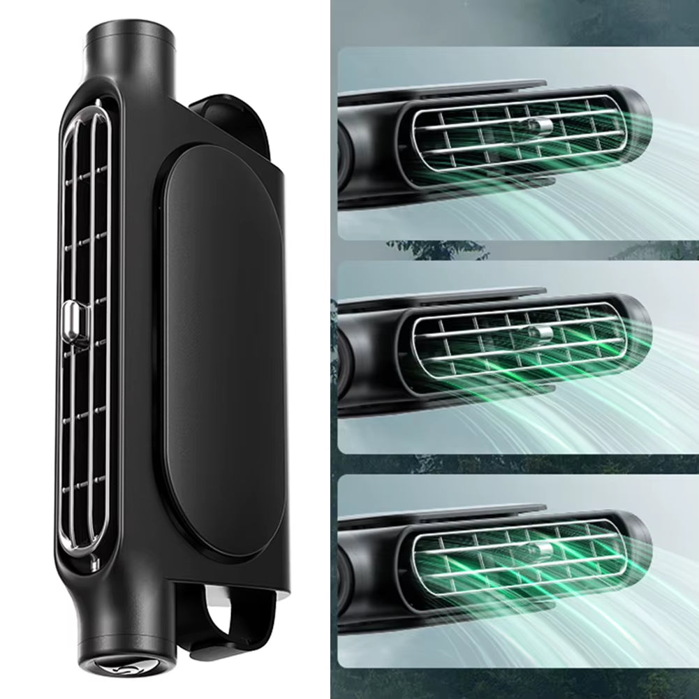 2-1Pc Portable Car Seat Fan 3 Speeds Adjustable Car Seat Headrest Fan USB Powered Car Neck Cooler for Front Rear Seat Passenger