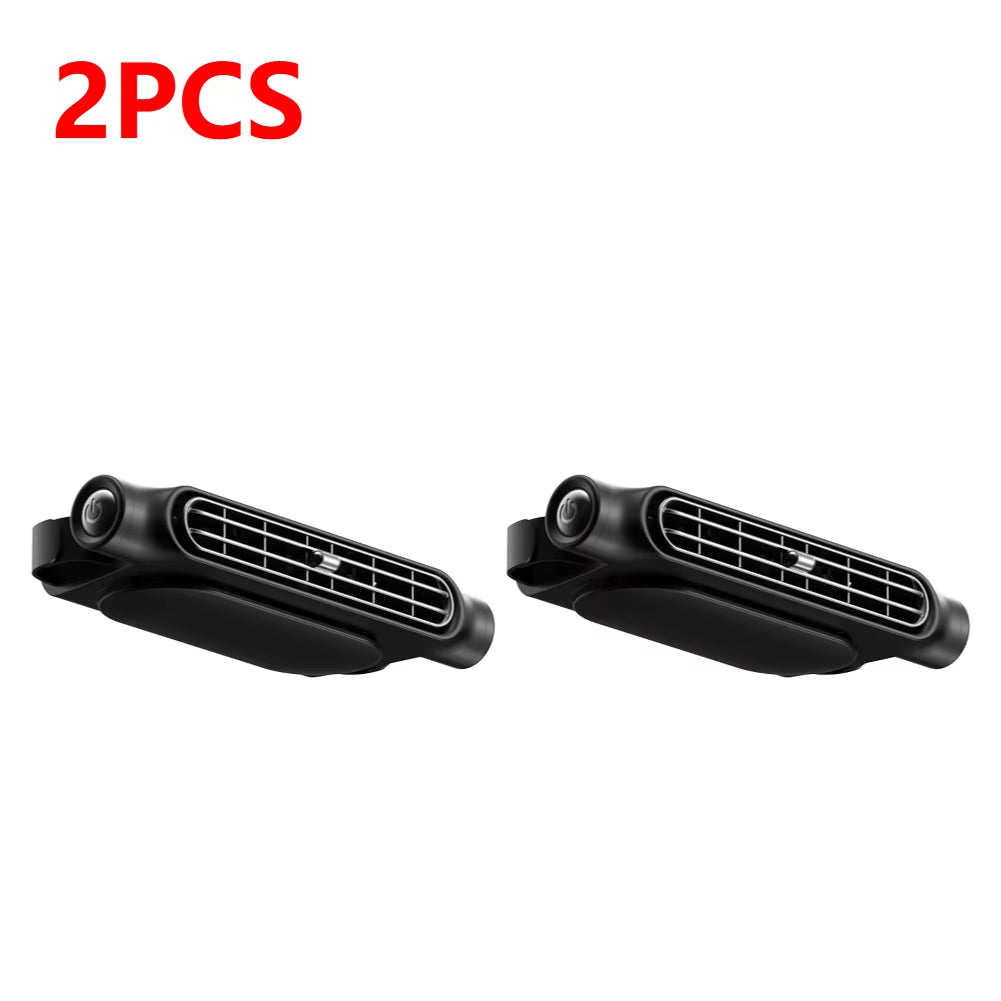 2-1Pc Portable Car Seat Fan 3 Speeds Adjustable Car Seat Headrest Fan USB Powered Car Neck Cooler for Front Rear Seat Passenger