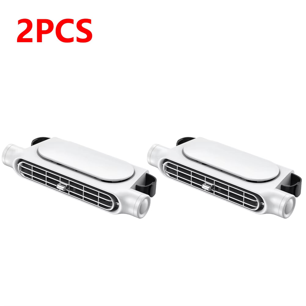 2-1Pc Portable Car Seat Fan 3 Speeds Adjustable Car Seat Headrest Fan USB Powered Car Neck Cooler for Front Rear Seat Passenger